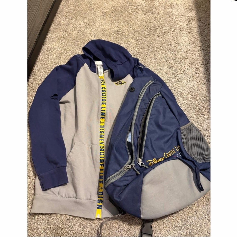 Disney cruise line youth large guc jacket & new backpack
